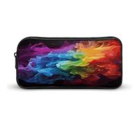 AQRJLPM Federmäppchen in Regenbogenfarben, großes Fassungsvermögen, einfache Markertasche, tragbar, ästhetischer Reißverschluss, Federmäppchen