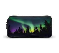 AQRJLPM Federmäppchen mit Aufdruck "Dark Northern Lights", großes Fassungsvermögen, einfache Markertasche, tragbar, ästhetischer Reißverschluss, Federmäppchen