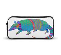 AQRJLPM Federmäppchen mit buntem Tiermotiv, großes Fassungsvermögen, einfache Markertasche, tragbar, ästhetischer Reißverschluss, Federmäppchen