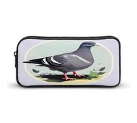 AQRJLPM Federmäppchen mit grauem Taubenmuster, großes Fassungsvermögen, einfache Markertasche, tragbar, ästhetischer Reißverschluss, Federmäppchen