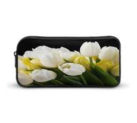 AQRJLPM Federmäppchen mit verschiedenen Blumen, großes Fassungsvermögen, einfache Markertasche, tragbar, ästhetischer Reißverschluss, Federmäppchen