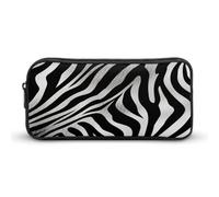 AQRJLPM Federmäppchen mit Zebramuster, großes Fassungsvermögen, einfache Markertasche, tragbar, ästhetischer Reißverschluss, Federmäppchen