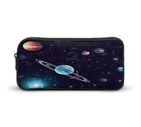 AQRJLPM Galaxy Decor Federmäppchen, großes Fassungsvermögen, einfache Markertasche, tragbar, ästhetischer Reißverschluss, Federmäppchen