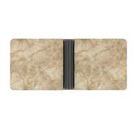 AQRJLPM Hellbeige Marmor Geldbörse mit Geldklammer Leder Bifold Wallet Slim Kreditkartenetui Geschenk für Männer