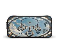 AQRJLPM Indianer-Federmäppchen mit Traumfängern, großes Fassungsvermögen, einfache Marker-Tasche, tragbar, ästhetischer Reißverschluss, Federmäppchen