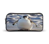 AQRJLPM Niedliches Pinguin-Federmäppchen mit großem Fassungsvermögen, einfache Markertasche, tragbares, ästhetisches Federmäppchen mit Reißverschluss