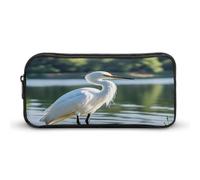 AQRJLPM Reiher-Federmäppchen mit großem Fassungsvermögen, einfache Markertasche, tragbar, ästhetischer Reißverschluss, Federmäppchen