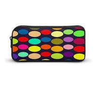 AQRJLPM Schönes gepunktetes Federmäppchen, großes Fassungsvermögen, einfache Markertasche, tragbares, ästhetisches Federmäppchen mit Reißverschluss