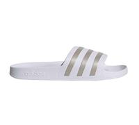 adidas Badeschuhe Adilette Aqua 3-Streifen (Cloudfoam Fußbett, vorgeformter EVA-Riemen) weiss/platin - 1 Paar, Größe Euro (US) 39 (6)