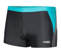 Aqua Speed Badehose Herren Teenager + gratis eBook | Kastenbadehose | Badebekleidung | Boxer Schwimmhose | Dario, Gr. S 32 Grey Light Grey Turquoise