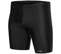 Aqua Speed Badehose Knielang Herren + gratis eBook | Schwimmhose Männer | Schwarze Badebekleidung UV | Badepants lang | Jammer | Long, Gr. L, Black