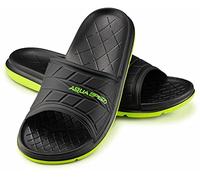 Aqua Speed - Badelatschen Aspen + kl. Fasertuch | Unisex | Duschsandalen | Badeschlappen