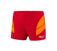 Aqua Speed Boxer Badehose kurz für Junge + gratis eBook | Boys Swimwear UV | Sport Schwimmbekleidung mit Kordelzug | 31. Rot Orange Gr. 122 | Andy