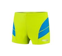 Aqua Speed Boxer Badehose kurz für Jungen + gratis eBook | Kinder Schwimmhose mit UV-Schutz | Badepants Kids Boys | 82. Grün Blau Gr. 110 | Andy