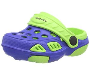 Aqua Speed Clogs Für Kinder Und Babys - Badeschuhe - Ideal Für Strand, Pool Und Schwimmbad - #As Lido, 01 Blau/Grün, 18