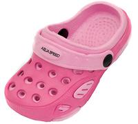 AQUA-SPEED Clogs Für Kinder Und Babys - Badeschuhe - Ideal für Strand, Pool Und Schwimmbad - #As Lido, 03 Pink/Hellpink, 18