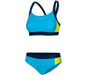 Aqua Speed Damen Set Sport Bikini | Two Piece Swimsuit | Zweiteilige Badebekleidung | Bikinis for Women Girls | Beachwear | Schwimmbekleidung Mädchen | Hellblau-Gelb, Gr. 34 | Naomi