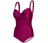 Aqua Speed einteiliger Badeanzug Damen | Bademode Frauen Bauchweg | Strand Badebekleidung elegant | Damenbadeanzug | Womens Strap Once Piece Swimsuit | Burgund, Gr. 44 - E - F | Olivia