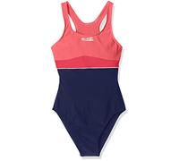Aqua-Speed Emily Mädchen-Badeanzug XL Marineblau/Koralle/Himbeere