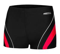 Aqua Speed Enge Badehose Herren + gratis eBook | Kurze Schwimmhose | Swimming Trunks for Men | Kastenbadehose Sport | Dennis, Gr. M, 16 Black red