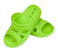 Aqua Speed grüne Badelatschen Florida + Fasertuch | Kinder | Bequeme Duschsandalen | Badeschlappen Mädchen Jungen | Schwimmbadlatschen leicht | Pool grün | Gr 31