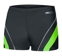 Aqua Speed Kastenbadehose Badehose Herren + gratis eBook | UV Schwimmbekleidung kurz | Retro Badehose für Männer | Dennis, Gr. XXXL, 38 Gray Green