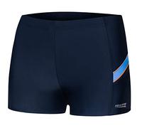Aqua Speed Kurze Enge Retro Badehosen Herren Jungen + gratis eBook | Boxer Schwimmhose | UV Trunks Wasserball | Wiliam, Gr. S, 432 Navy Blue orange