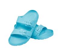 Aqua Speed Laredo Badeschlappen Kinder Blau 02 Gr. 34 | Duo Density Eva-Sohle & Handtuch | Stylisch, bequem & sicher für Alltag
