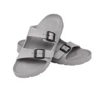 Aqua Speed Laredo Duschpantoletten Herren Grau 05 Gr. 44 | Mit robuster Sohle & Handtuch im Set | Für Dusche & Sport