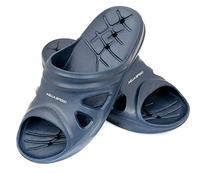 Aqua Speed leichte Badelatschen Florida + Fasertuch | Damen | Herren | Duschsandalen | Sauna Dusch Schuhe | Blaue Badeschlappen | Badeschuhe Baden blau | Gr 41