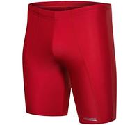 Aqua Speed Männer UV Schwimmhose lang + gratis eBook | Jammer für Herren | Stretch Badehose | Badepants | Swim Pants Men | Long, Gr. XXL, rot