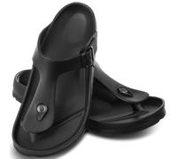 Aqua Speed Monaco Zehentrenner | Badesandalen Herren | Schwarz 07 | Gr. 44 | Vielseitige Sommerschuhe aus EVA - bequem, pflegeleicht & ideal für Strand und Reisen
