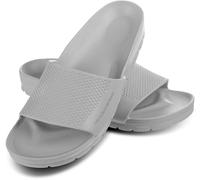 Aqua Speed Oslo Duschsandalen Damen Hellgrau 05 Gr. 40 | Duo-Density-Eva-Sohle mit Tuch im Set | Für Therme, Sport & Alltag