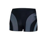 Aqua Speed Retro Badehosen Herren Jungen + gratis eBook | Boxer Swimwear | UV Kastenbadehose | Swim Trunks | Sasha, Gr. S, 13 Black Gray Light Gray