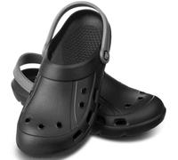 Aqua Speed Set - Badelatschen I Clogs LORA Damen und Herren + Mikrofaserhandtuch Gr. 36-46, Farbe:Schwarz, Größe:44