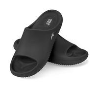 Aqua Speed Set - Badelatschen Toledo Kinder, Damen, Herren + Mikrofaserhandtuch Gr. 36-46, Farbe:Toledo - schwarz - 07, Größe:44