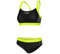 Aqua Speed Sport Bikini Set für Damen | Two Piece Swimsuit | Womens Swimwear | Zweiteilige Badebekleidung | Bademode Zweiteiler für Frauen | Bikinis | Schwarz-Hellgrün, Gr. 36 | Naomi