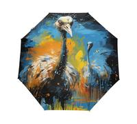 Aquarell Abstrakte Kunst Strauß Regenschirm Auf-Zu Automatik Taschenschirm Winddichter Umbrella Klein Leicht Schirm Kompakt Schirme für Jungen Mädchen Reise Strand Frauen