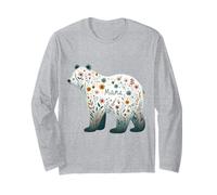 Aquarell Floral Bear Loving Mother Design Langarmshirt