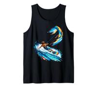 Aquarell Splash Kitesurfen Welle Action Kitesurfer Tank Top