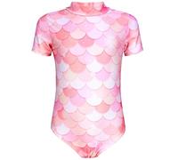 Aquarti Baby Mädchen Badeanzug Einteiliger Kurzarmbody UV-Schutz Schwimmanzug Body Swimmsuit