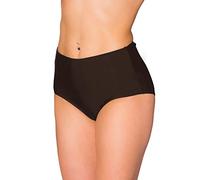 Aquarti Bikinihose Damen mit Hohem Bund - Klassische Bikinihosen für Damen in Großen Größen, Farbe: Braun, Größe: 40