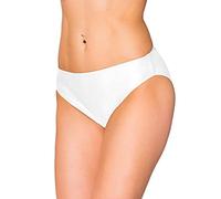 Aquarti Bikinihose Damen mit mittlerem Bund - Klassische Bikinihosen für Damen in Unifarben, Farbe: Weiß, Größe: 36