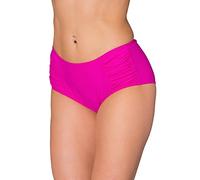 Aquarti Damen Bikinihose Hotpants mit seitlichen Raffungen, Farbe: Pink, Größe: 38