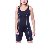 Aquarti Damen Schwimmanzug mit Bein Geschlossener Rücken, Farbe: Schwarz, Größe: 44