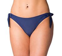 Aquarti Damen Tanga Bikinihose Seitlich Gebunden Brazilian, Dunkelblau, 38
