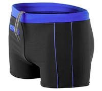 Aquarti Herren Badehose Kurz mit Kontrastpaspel, Farbe: 010 Schwarz/Blau, Größe: 3XL