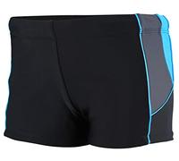 Aquarti Herren Badehose Kurz mit Kontrastpaspel, Farbe: 07 Schwarz/Graphit/Blau, Größe: 3XL