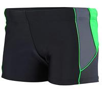 Aquarti Herren Badehose Kurz mit Kontrastpaspel, Farbe: 07 Schwarz/Graphit/Grün, Größe: XL