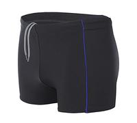 Aquarti Herren Badehose Kurz mit Kontrastpaspel, Farbe: Schwarz/Blau, Größe: XXL